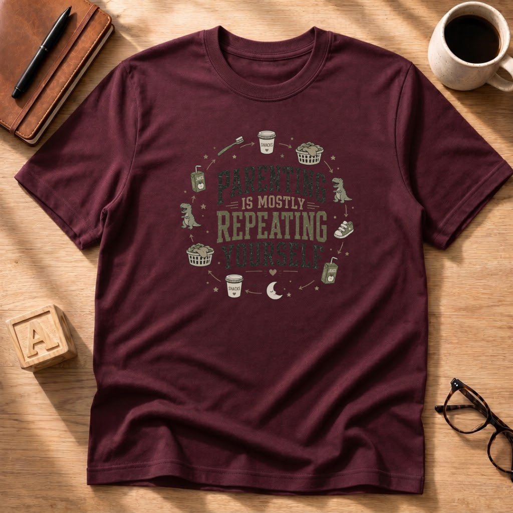 Parenting Is Mostly Repeating Yourself T-Shirt