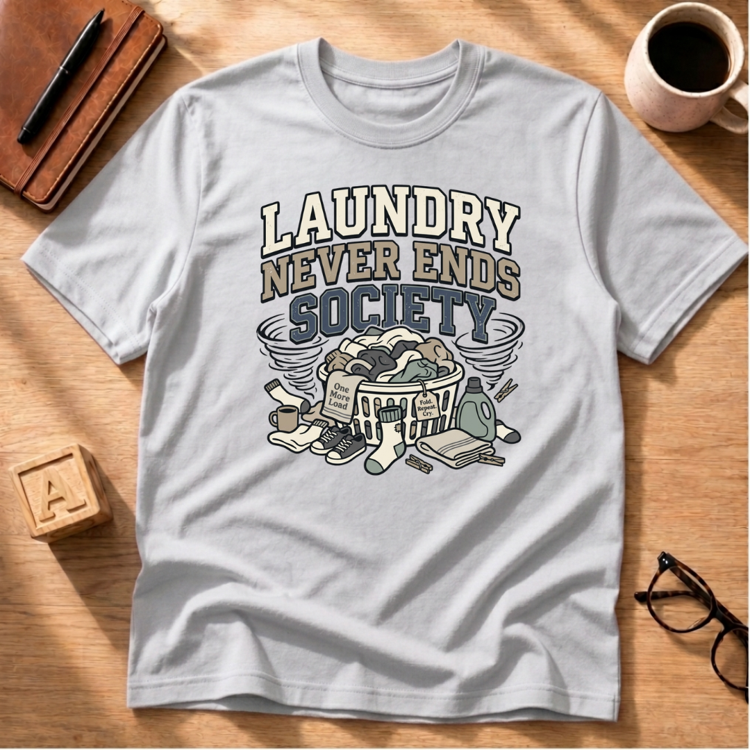 Laundry Never Ends Society T-Shirt