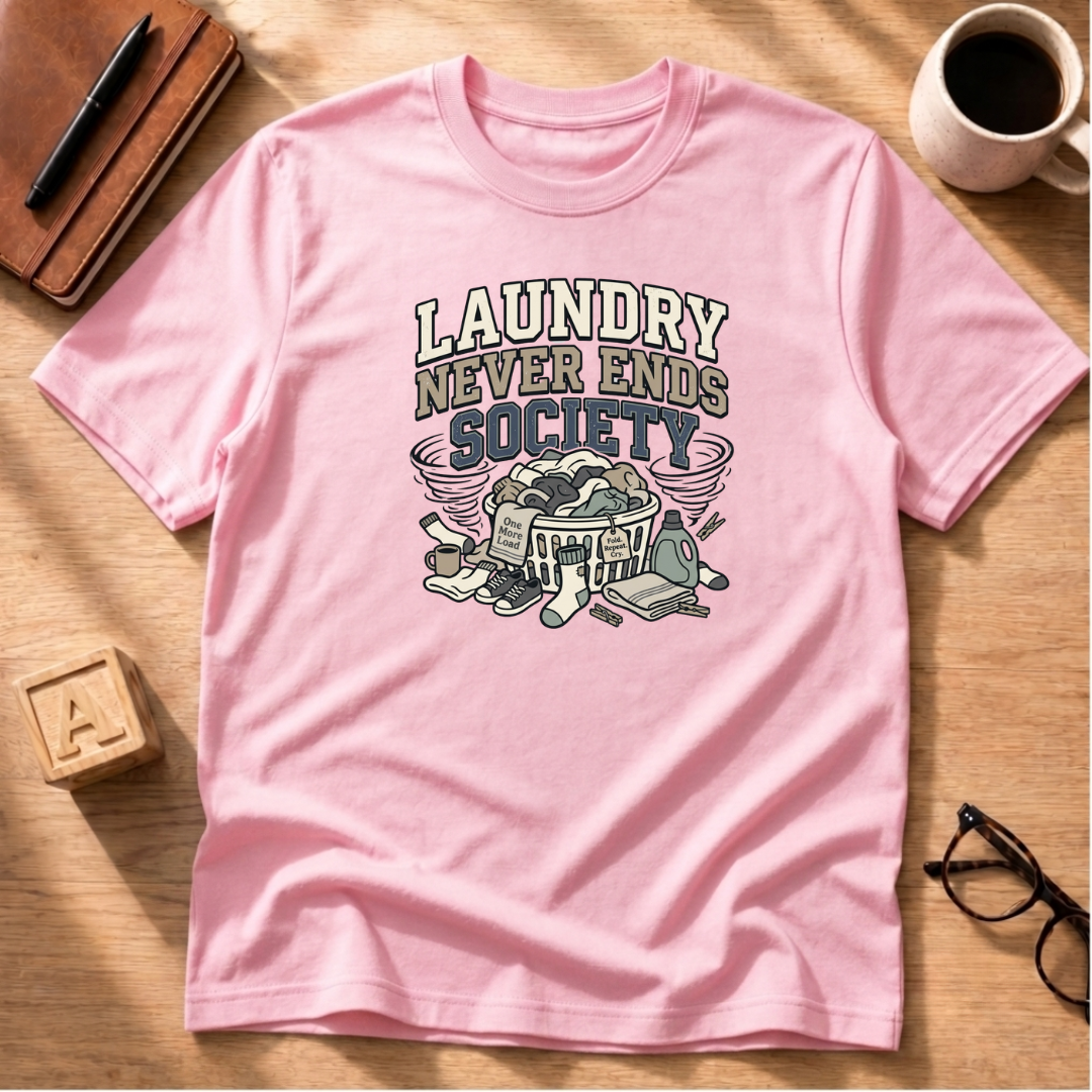 Laundry Never Ends Society T-Shirt