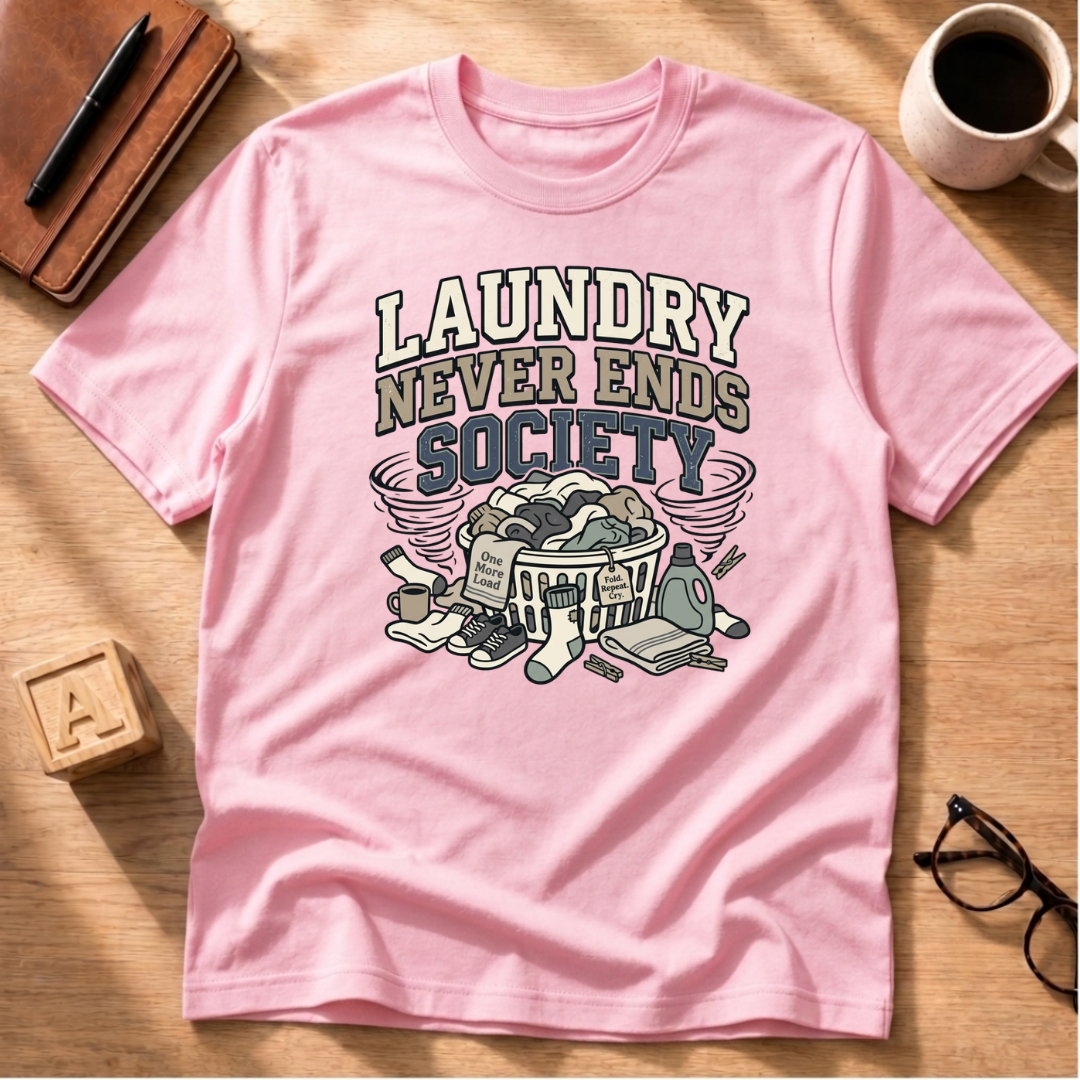Laundry Never Ends Society T-Shirt