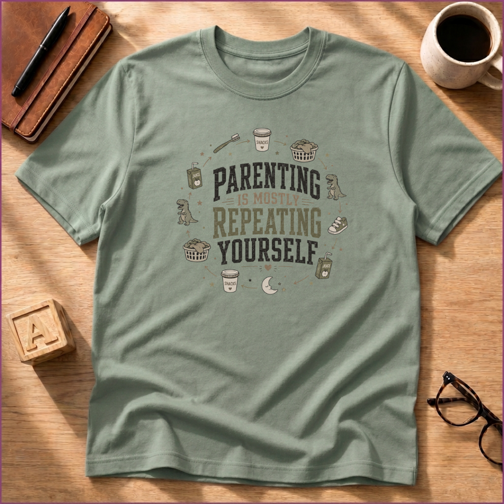 Parenting Is Mostly Repeating Yourself T-Shirt