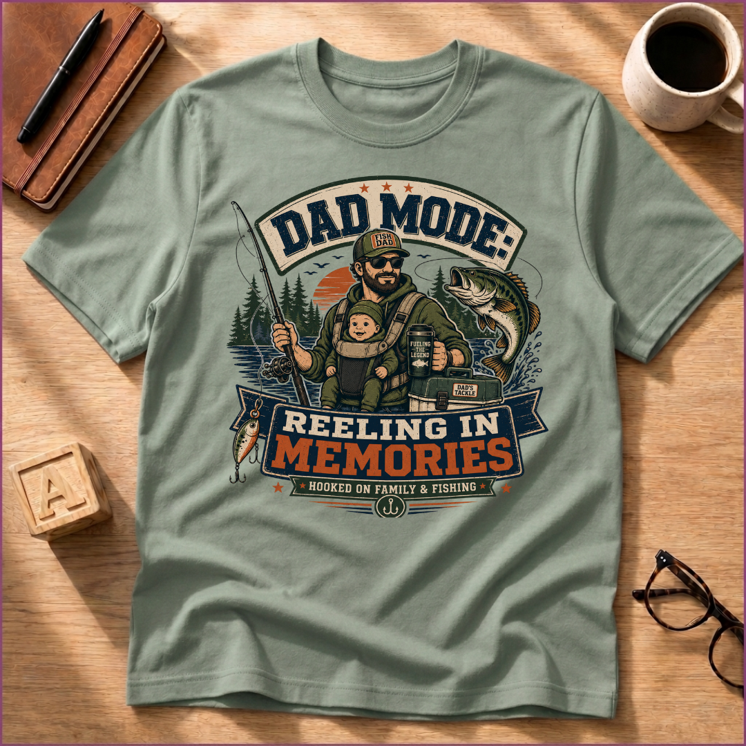 Dad Mode: Reeling In Memories T-Shirt