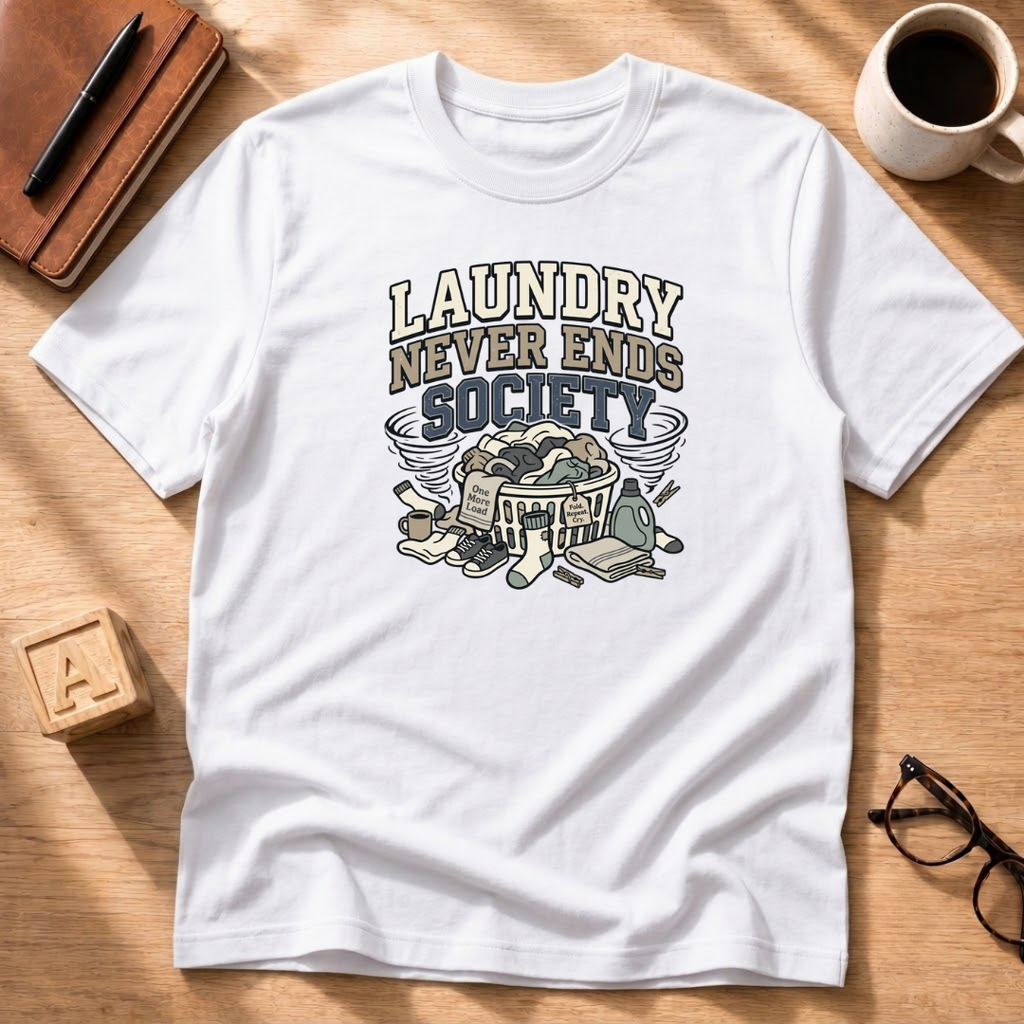 Laundry Never Ends Society T-Shirt