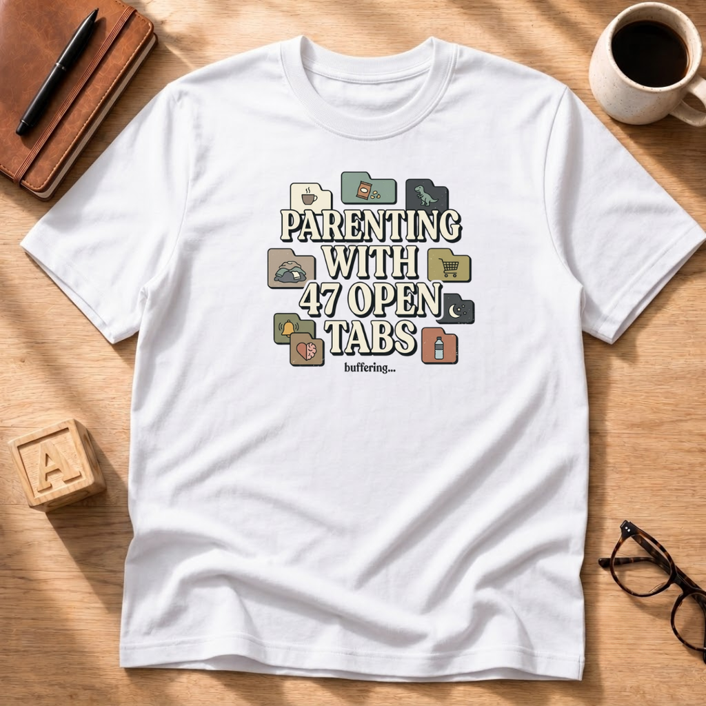 Parenting With 47 Open Tabs T-Shirt