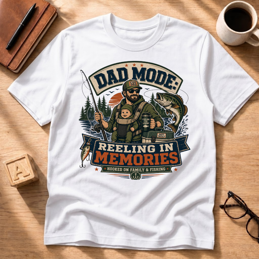 Dad Mode: Reeling In Memories T-Shirt